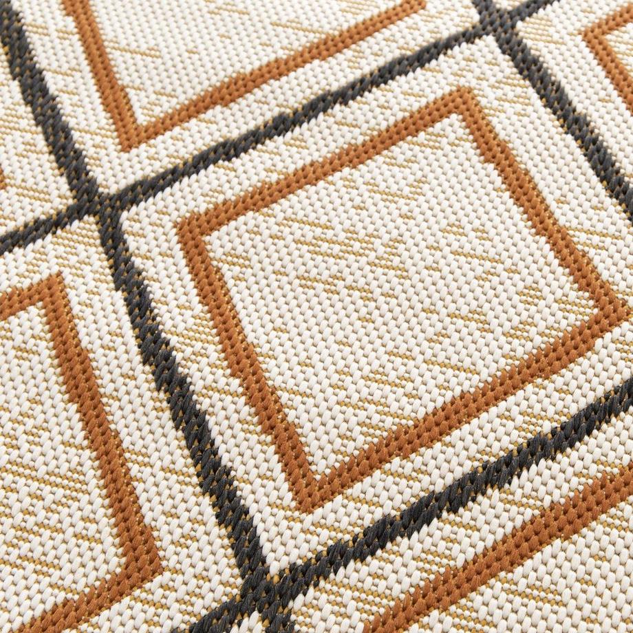 Karat  Karat Wohnteppich | Berber | Creme-Orange | Bodenbelag für Flur & Wohnraum 