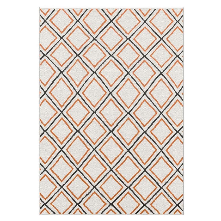 Karat  Karat Wohnteppich | Berber | Creme-Orange | Bodenbelag für Flur & Wohnraum 