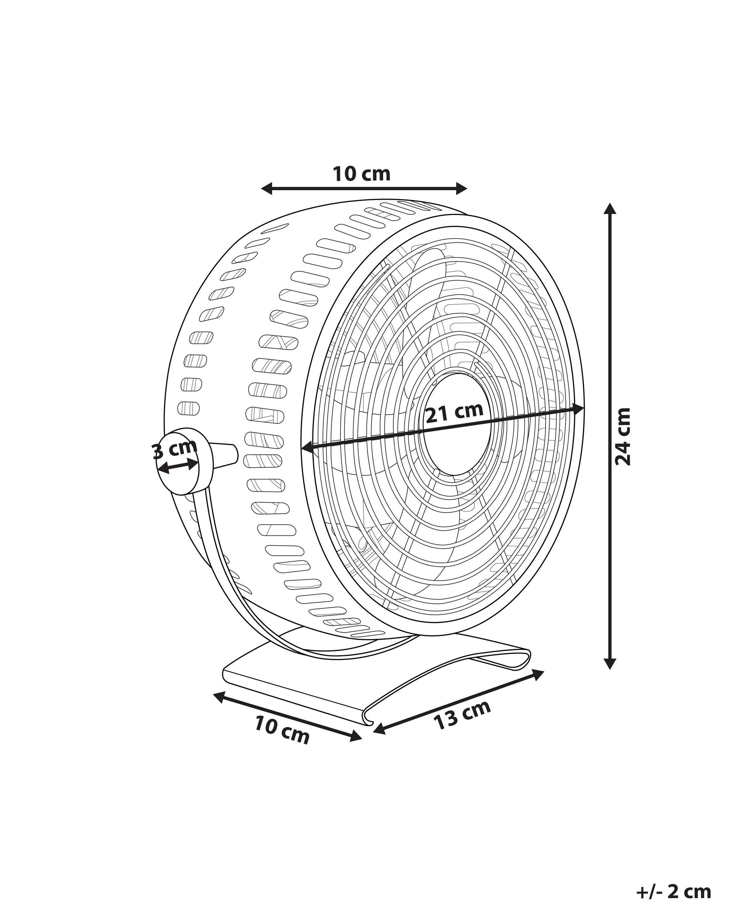 Beliani Ventilateur de table en Métal Industriel RIBBLE  