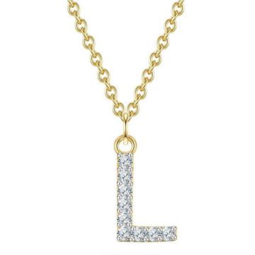 Femme Collier en argent Lettre L