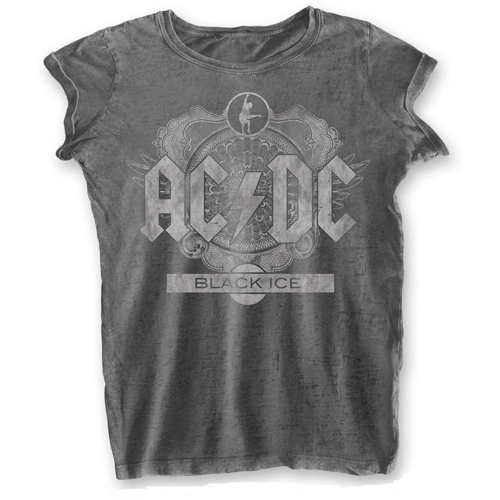 Image of Acdc Black Ice Tshirt Damen Grau M