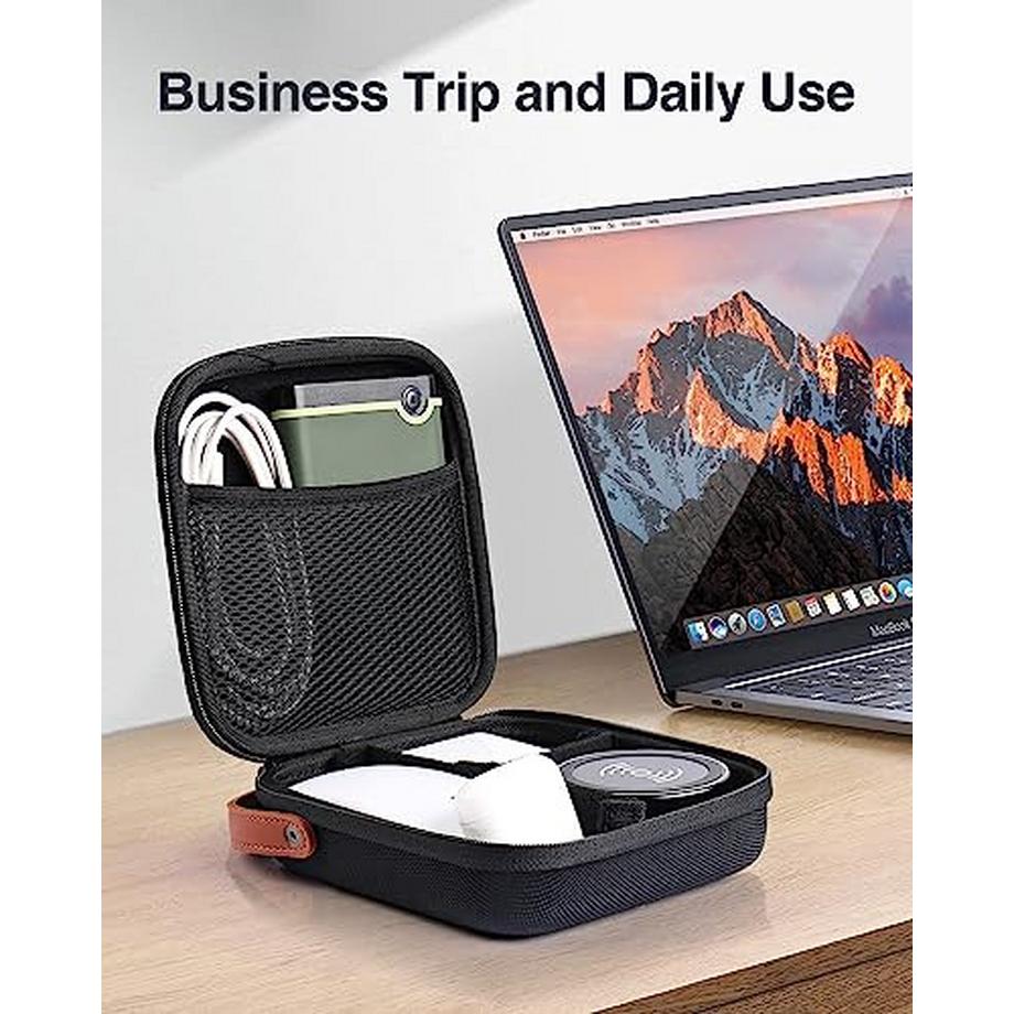 Only-bags.store  Sac de rangement des câbles, sacoche rigide pour câbles, sac de rangement des câbles pour le voyage, sacoche rigide pour électronique, petite pour câble de chargement/chargeur/banque d'alimentation/étui rigide 