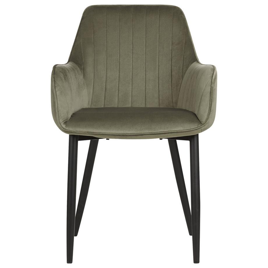 Beliani Lot de 2 chaises de salle à manger en Velours Glamour WELLSTON  