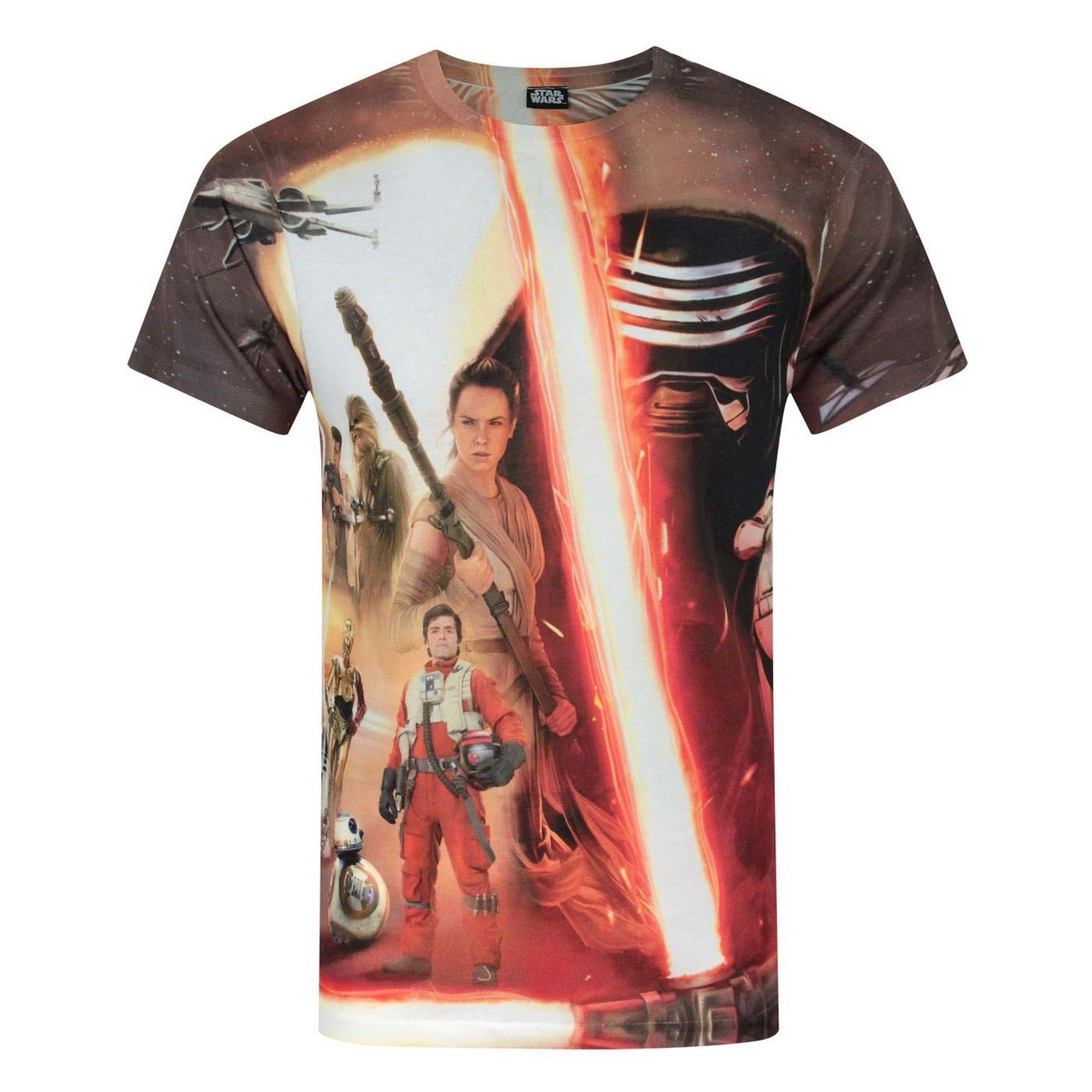 Image of Force Awakens Heroes & Villains Sublimation Tshirt Herren Multicolor S