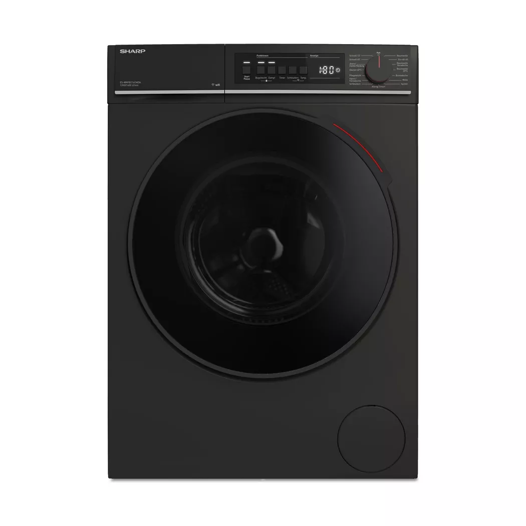 Sharp ES-WNFB214CMDA-DE washing machine Front-load 12 kg 1400 RPM Black