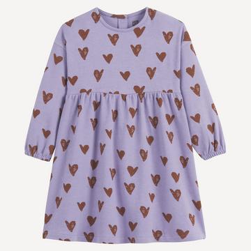 Kleid aus Molton mit langen Ärmeln