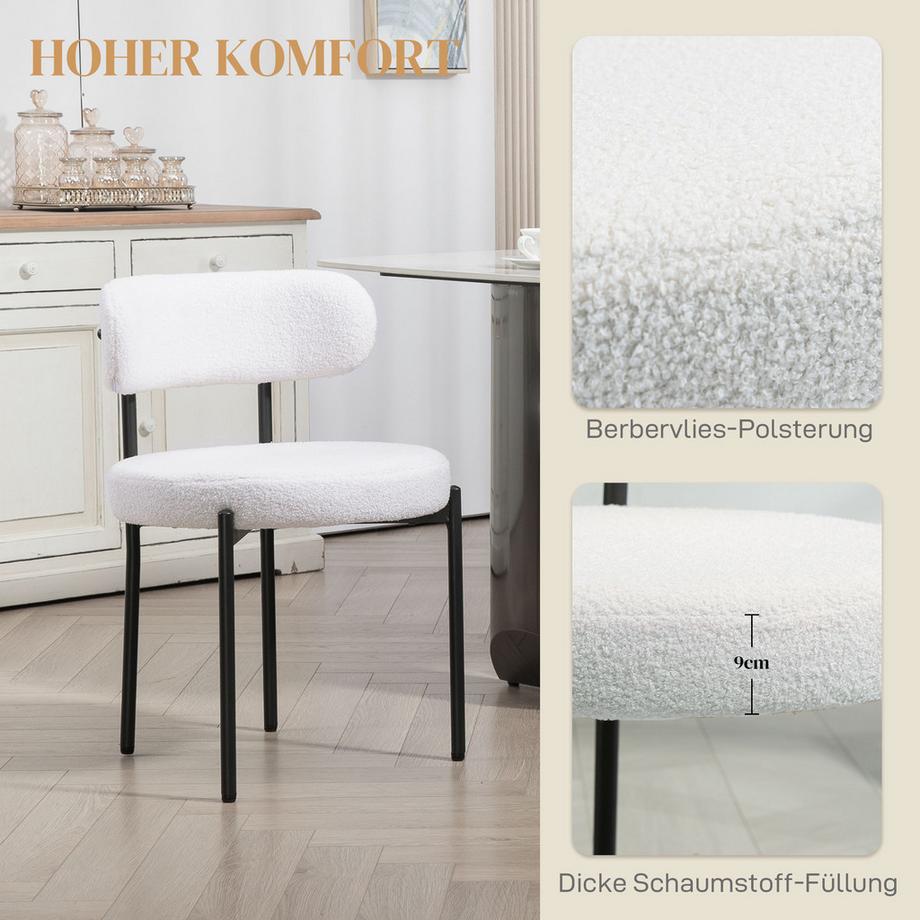 HOMCOM Chaises de salle à manger  