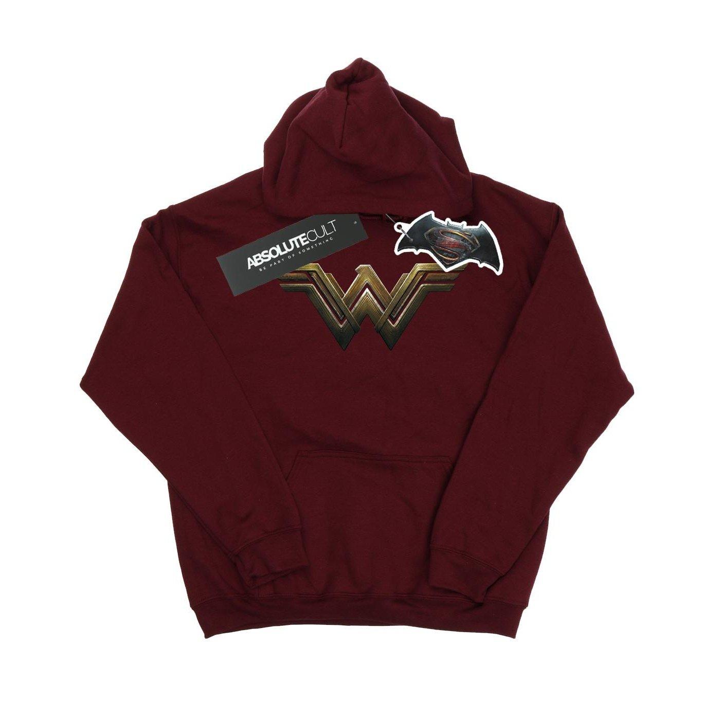 Image of Wonder Woman Logo Kapuzenpullover Jungen Weinrot 152-158