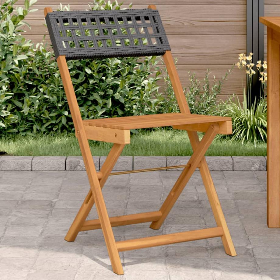 VidaXL sedia da bistrò Legno di acacia  