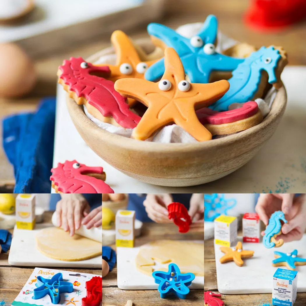 Decora - Cookie Cutter Starfish e Seahorse 2 pezzi, Multicolor
