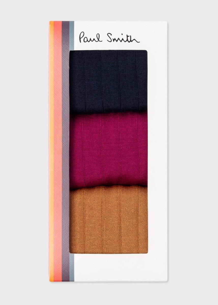PAUL SMITH 3er Pack Rib Plain Socken  