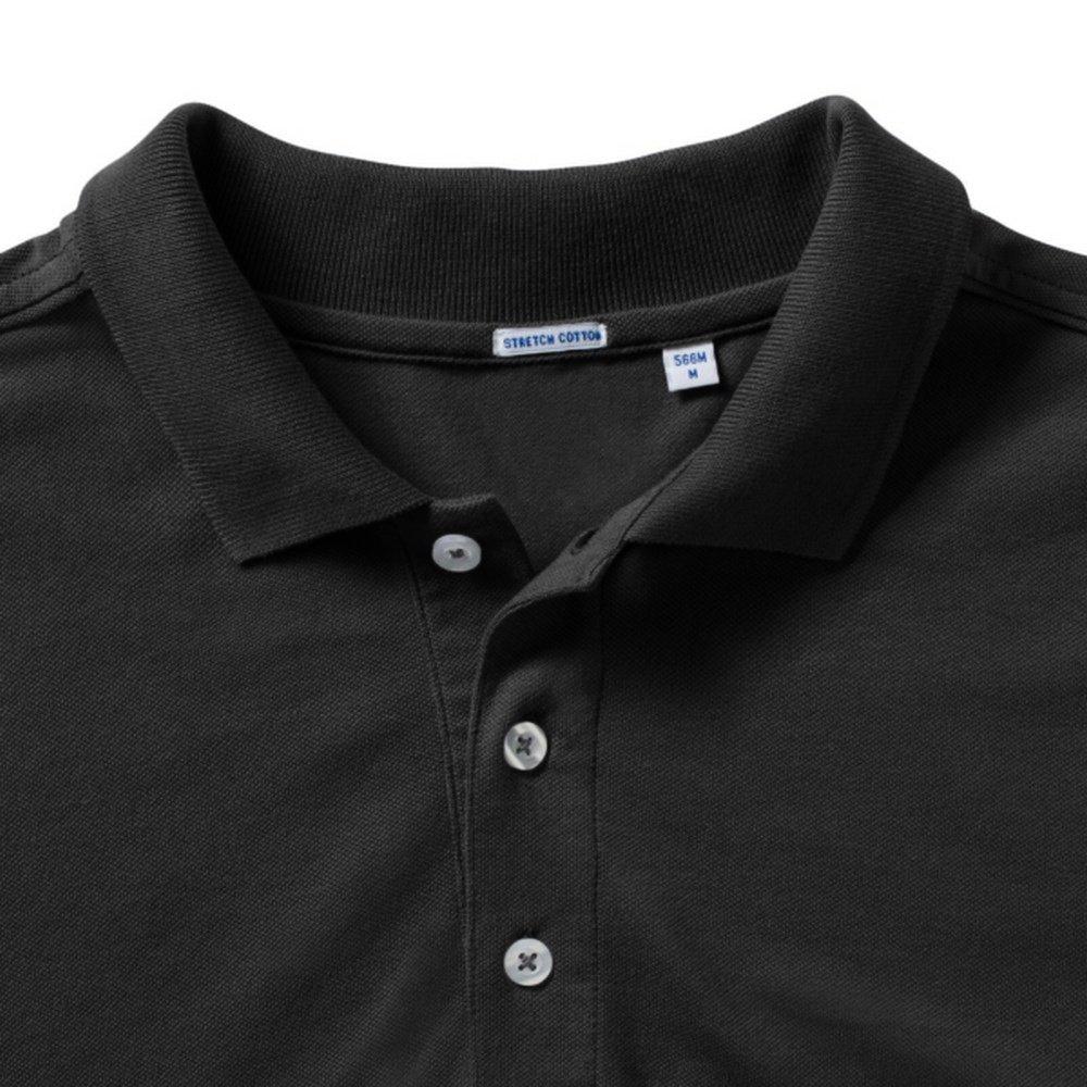 Image of Stretch Poloshirt, Kurzarm Herren Schwarz XXL