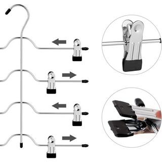 Songmics Cintre pour pantalons Cintre multi-jupes avec clips Set de 3 pièces  
