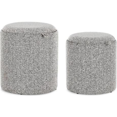 mutoni Pouf Sasha grigio chiaro (set di 2)  