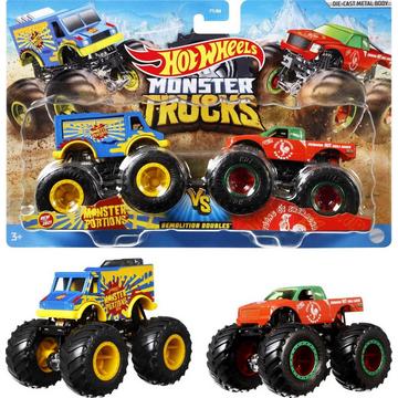 Hot Wheels Monster Trucks Monster Truck- Pack da 2 Veicoli Collezionabili, 3+Anni