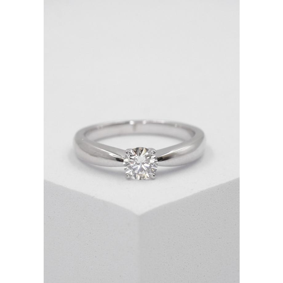 MUAU Schmuck  Bague Solitaire Diamant 0.50ct. or blanc 750 