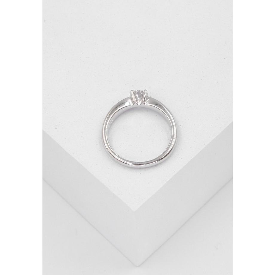 MUAU Schmuck  Bague Solitaire Diamant 0.50ct. or blanc 750 