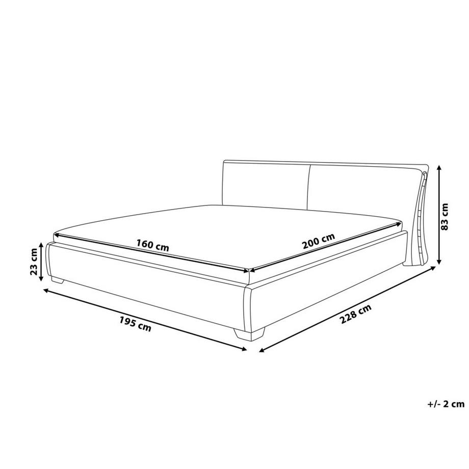 Beliani Lit LED Glamour Paris  