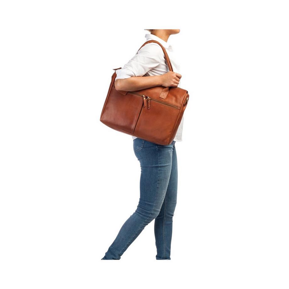 BURKELY Sacoche pour ordinateur portable Vintage Valerie 15.6 pouces Cognac  
