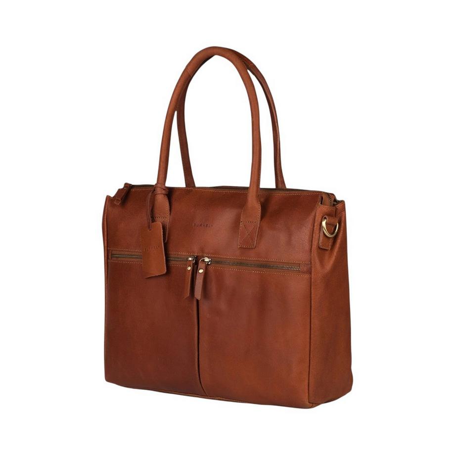 BURKELY Sacoche pour ordinateur portable Vintage Valerie 15.6 pouces Cognac  