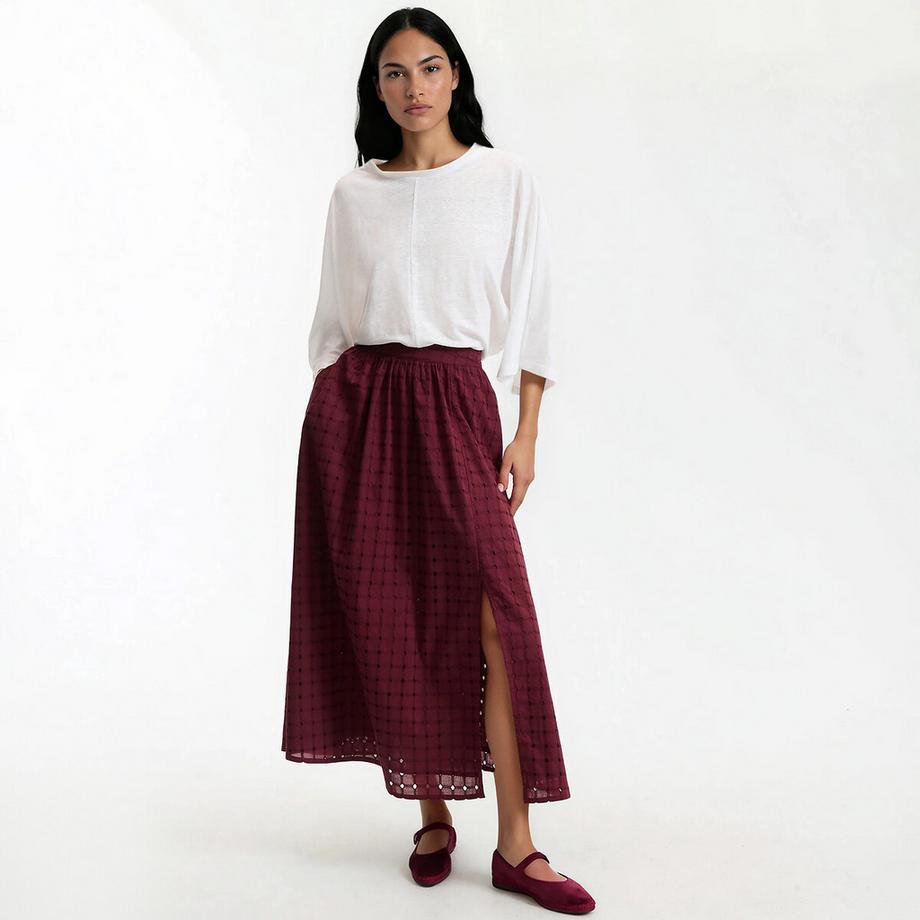 La Redoute Collections Lino Girocollo Maniche Larghe T-Shirt  