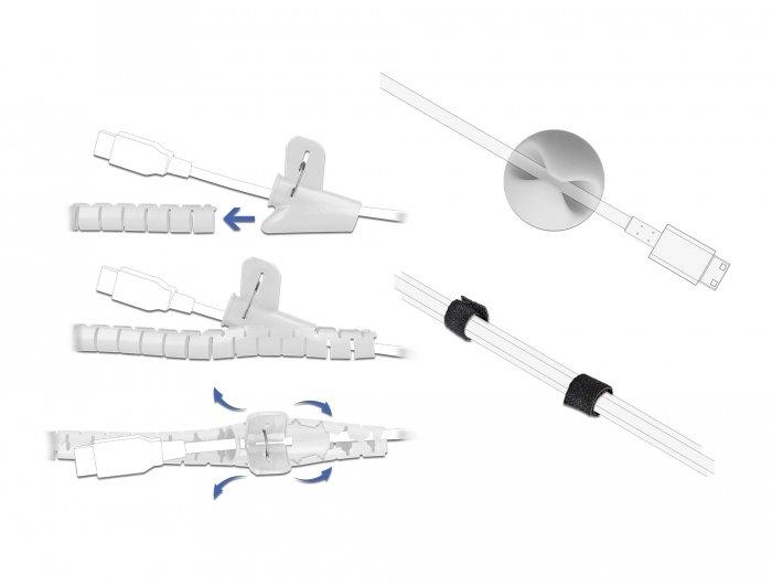 DeLock  Gestion de câble, set de 5 unités 