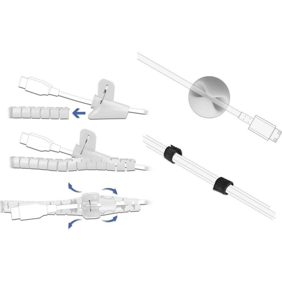 DeLock  Kabelschlauch Kabelmanagement Set 