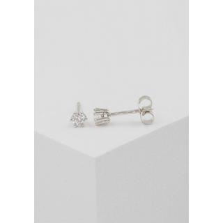 MUAU Schmuck  Clous d'oreilles solitaires 6 poignées en or blanc 750 diamants 0,20ct. 5mm 