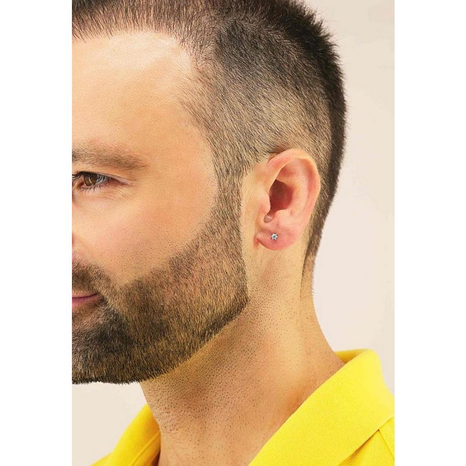 MUAU Schmuck  Solitär Ohrstecker 6-Griff-Fassung Weissgold 750 Brillanten 0.20ct. 5mm 