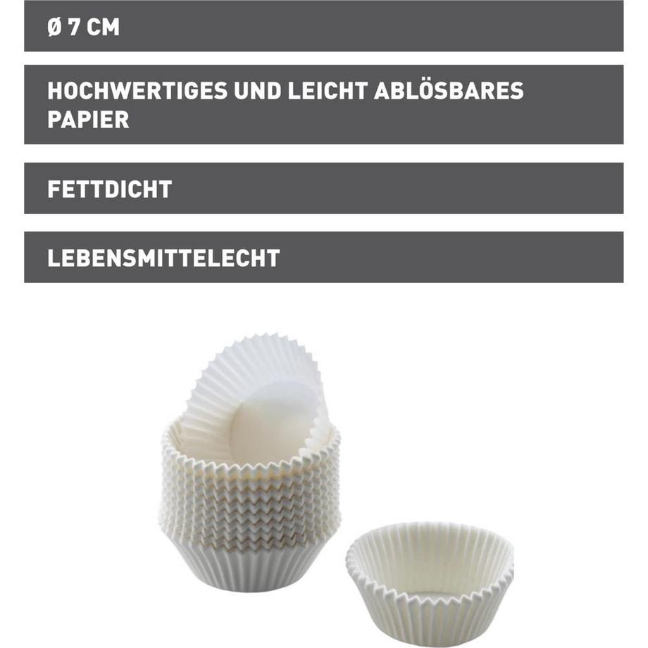 Kaiser  Creativ - Muffin-Papierbackförmchen-Set weiss - 200 Stück 