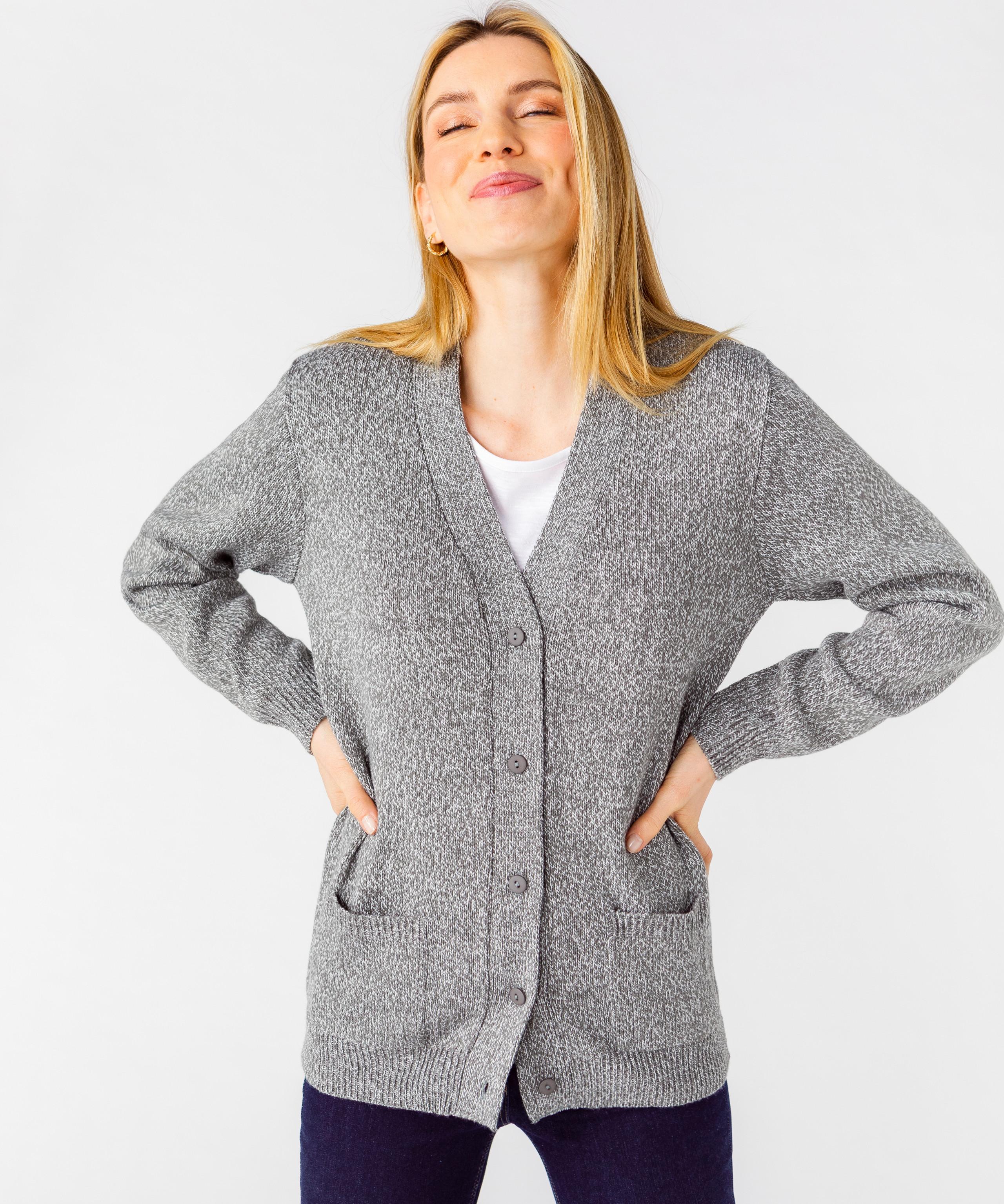 Damart  Klassische Strickjacke aus schmiegsamem Jerseystrick. 