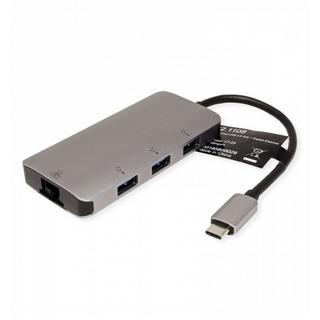 Roline  12.02.1108 replicatore di porte e docking station per laptop USB 3.2 Gen 1 (3.1 Gen 1) Type-C Grigio 