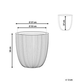 Beliani Mittlerer Blumentopf aus Kunstharz Industriell CHIOS  