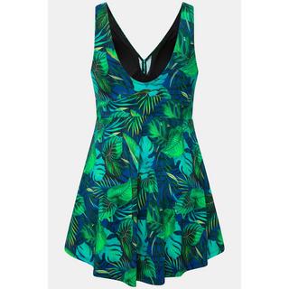 Ulla Popken Abito da bagno Stampa Jungle Coppe Morbide Spalline Regolabili  