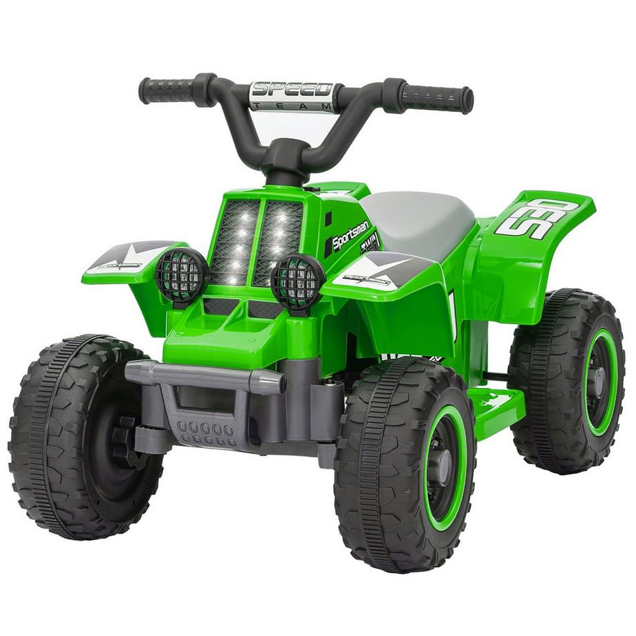 Northio  Kinder Elektro-Quad Elektro Kinderquad mit Vorwärts-und Rückwärtsfunktion, LED und Hupe Elektroauto für 1,5-3 Jahre Kinder 3 km/h Metall Grün 