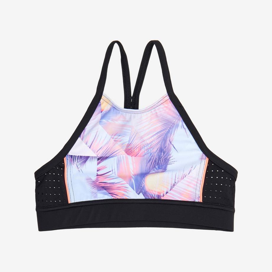 DECATHLON Top Bikini Bustier Surf Baha 900 Shibo Ragazza Nero  