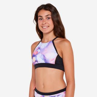 DECATHLON Top Bikini Bustier Surf Baha 900 Shibo Ragazza Nero  