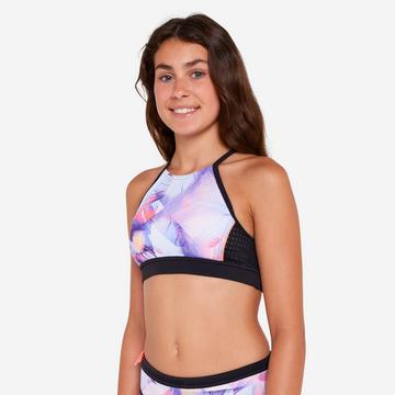 Bikini-Oberteil Bustier Surfen Maedchen Polyester