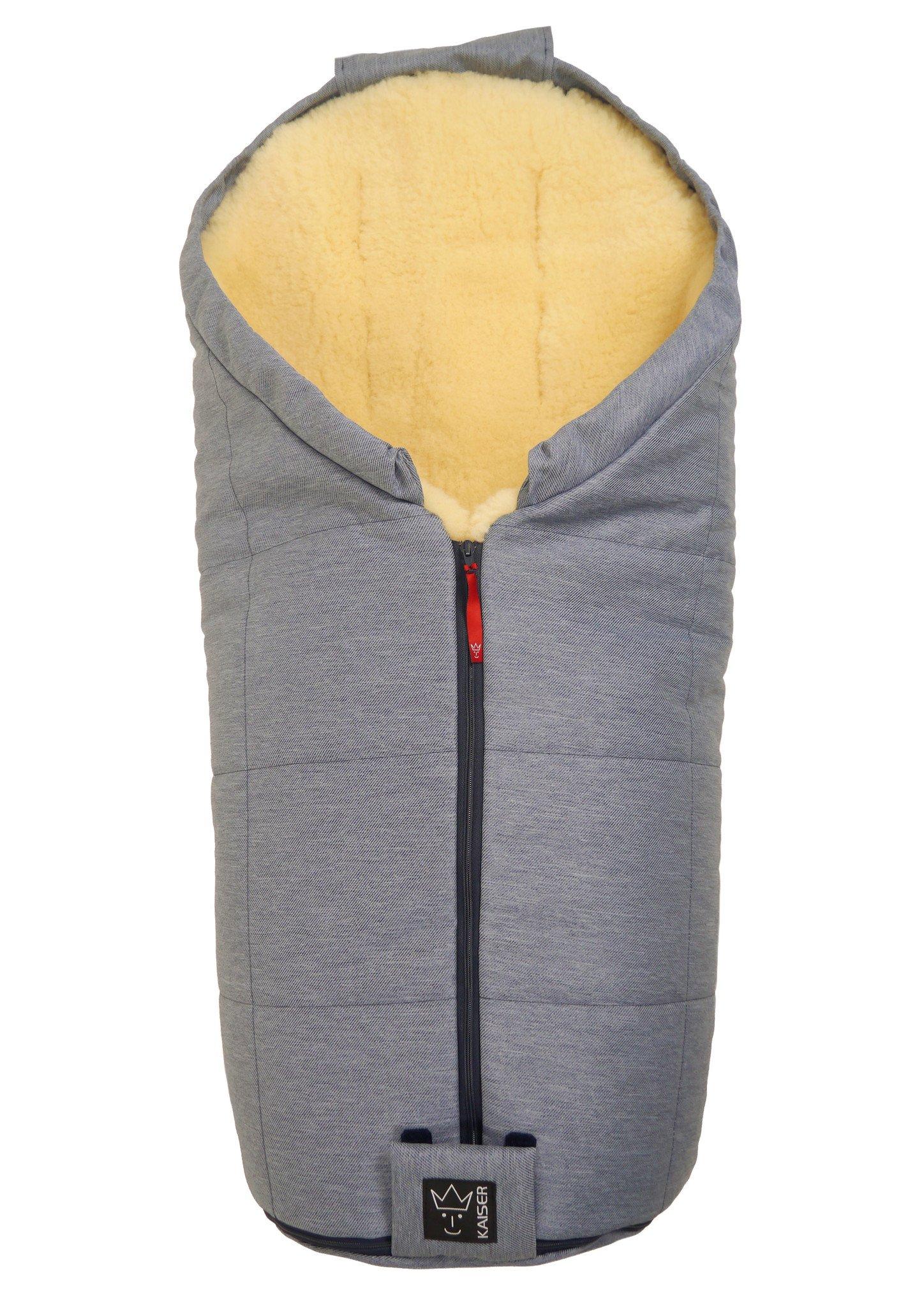 Image of Lammfell Fusssack Iglu Aktion Denim Blue Unisex Blau