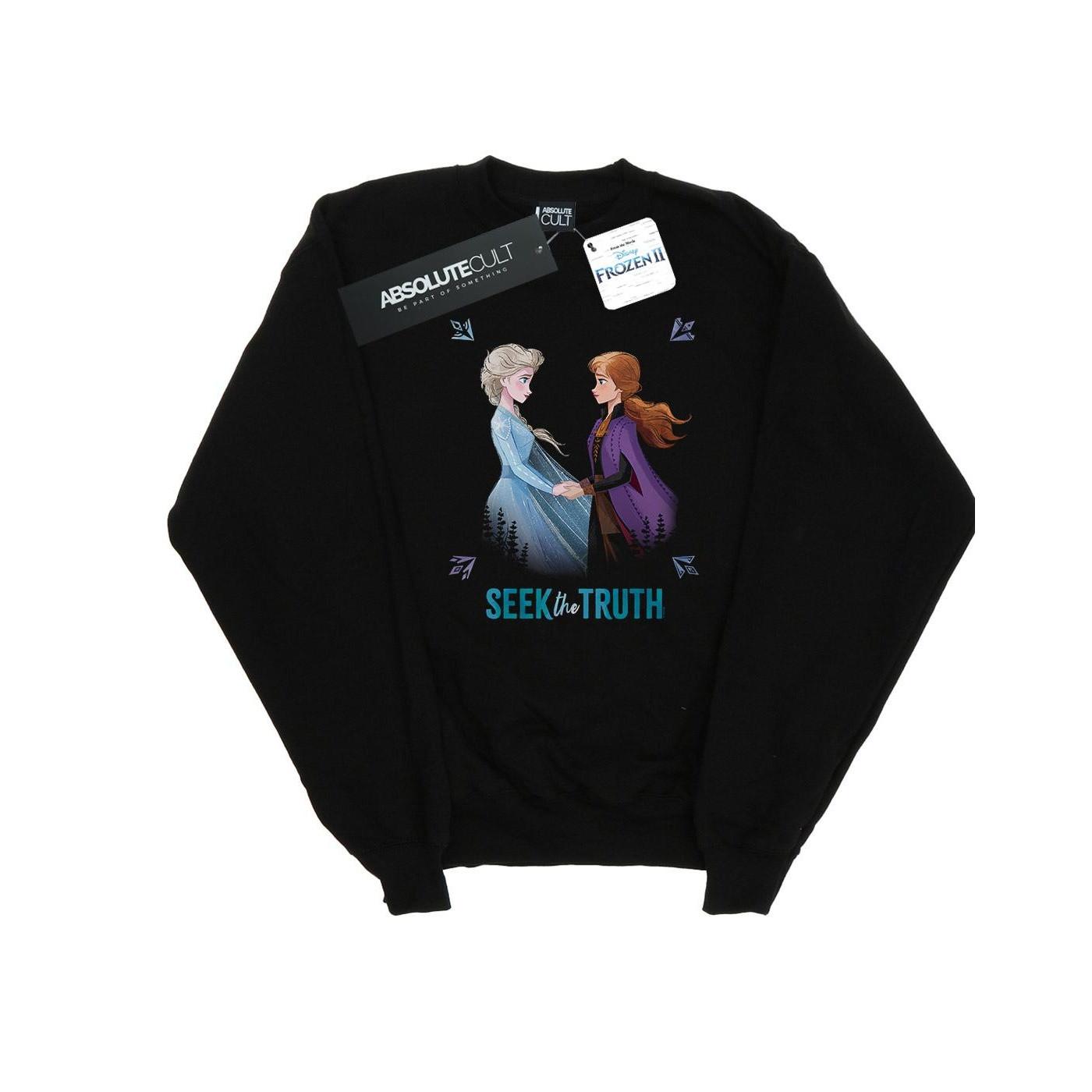 Image of Frozen 2 Elsa And Anna Seek The Truth Sweatshirt Damen Schwarz S