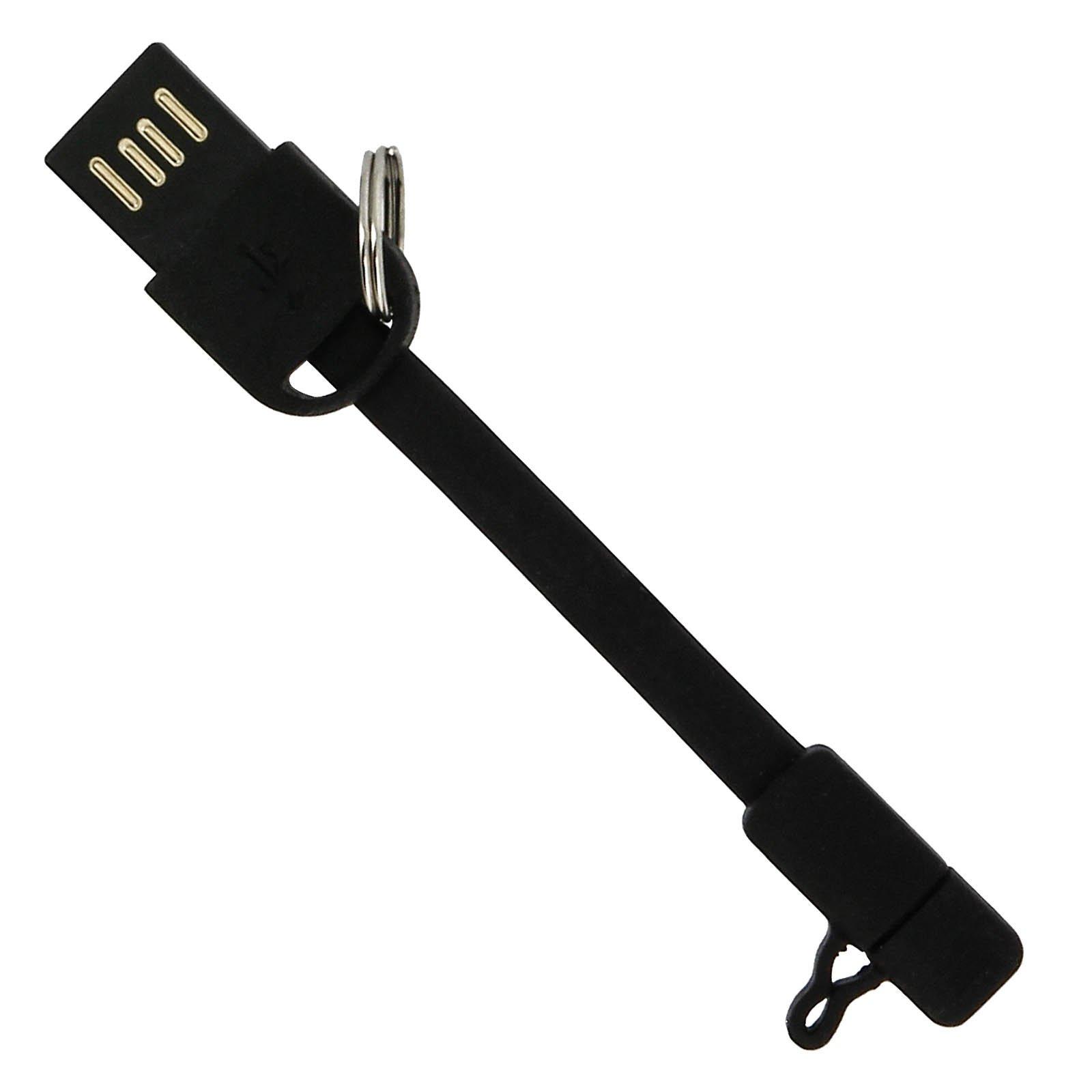 Avizar  Mini câble Porte clé Micro-USB - Noir 