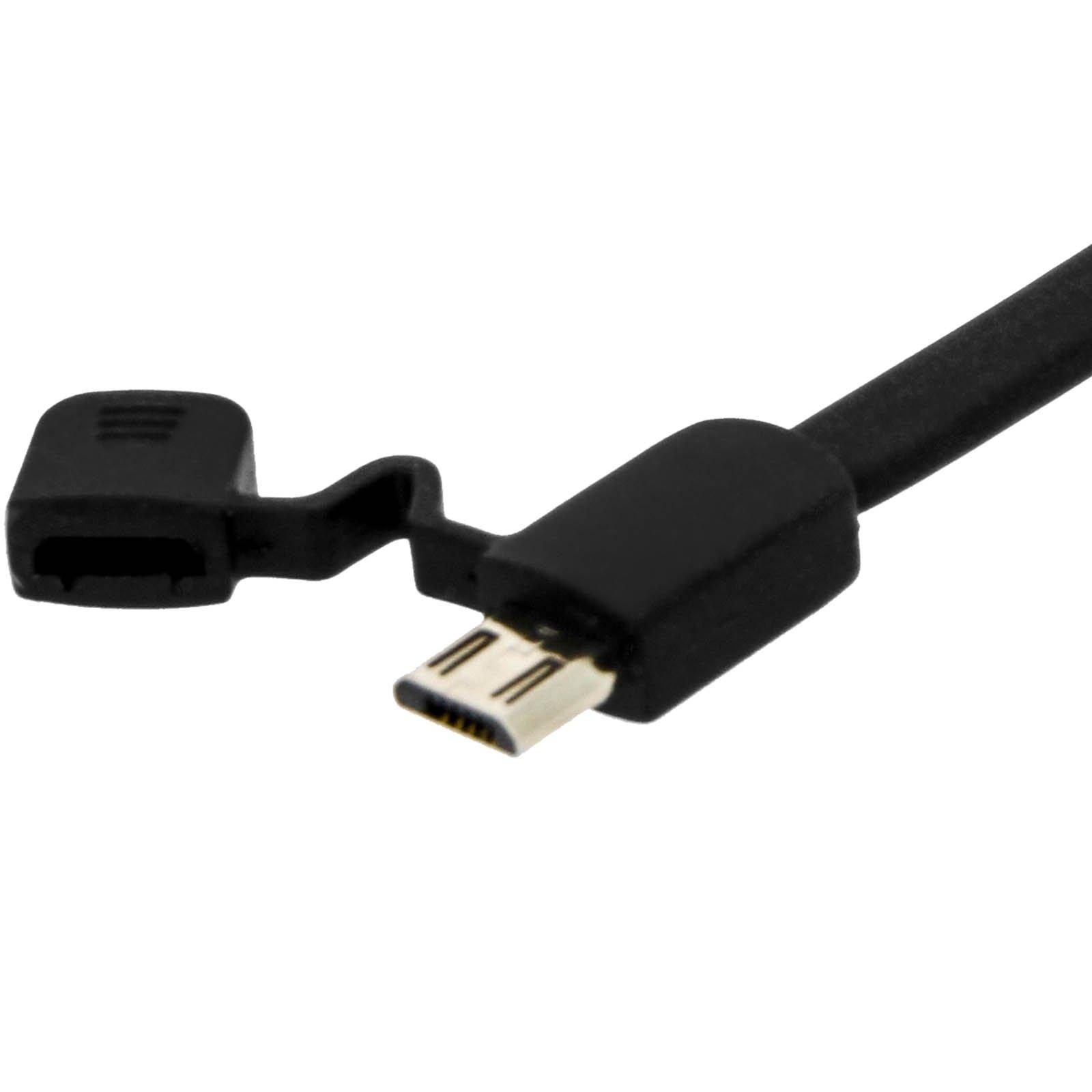 Avizar  Cavetto micro USB + Portachiavi Nero 