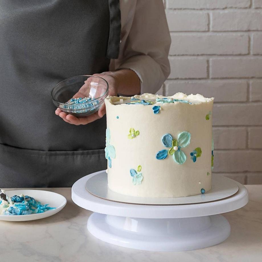 Ruhhy Piatto da torta girevole con 3 spatole per la decorazione  