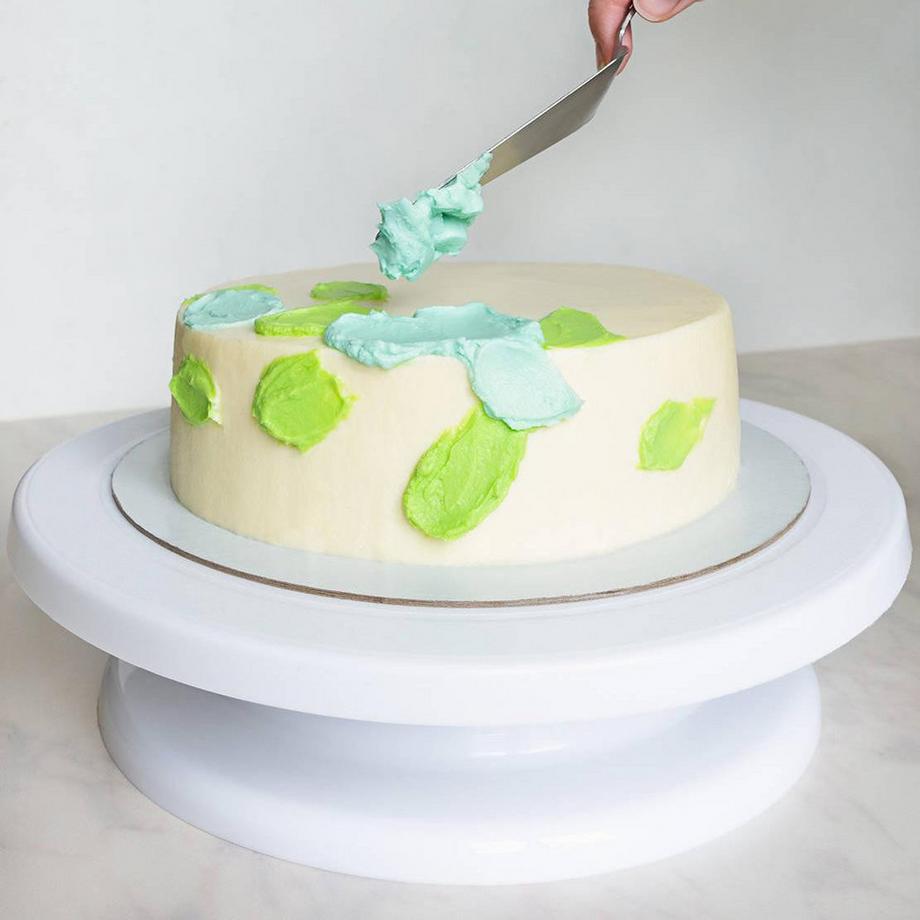 Ruhhy Piatto da torta girevole con 3 spatole per la decorazione  