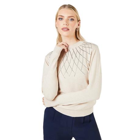 Principles Hotfix Verzierter Rundhals Pullover  