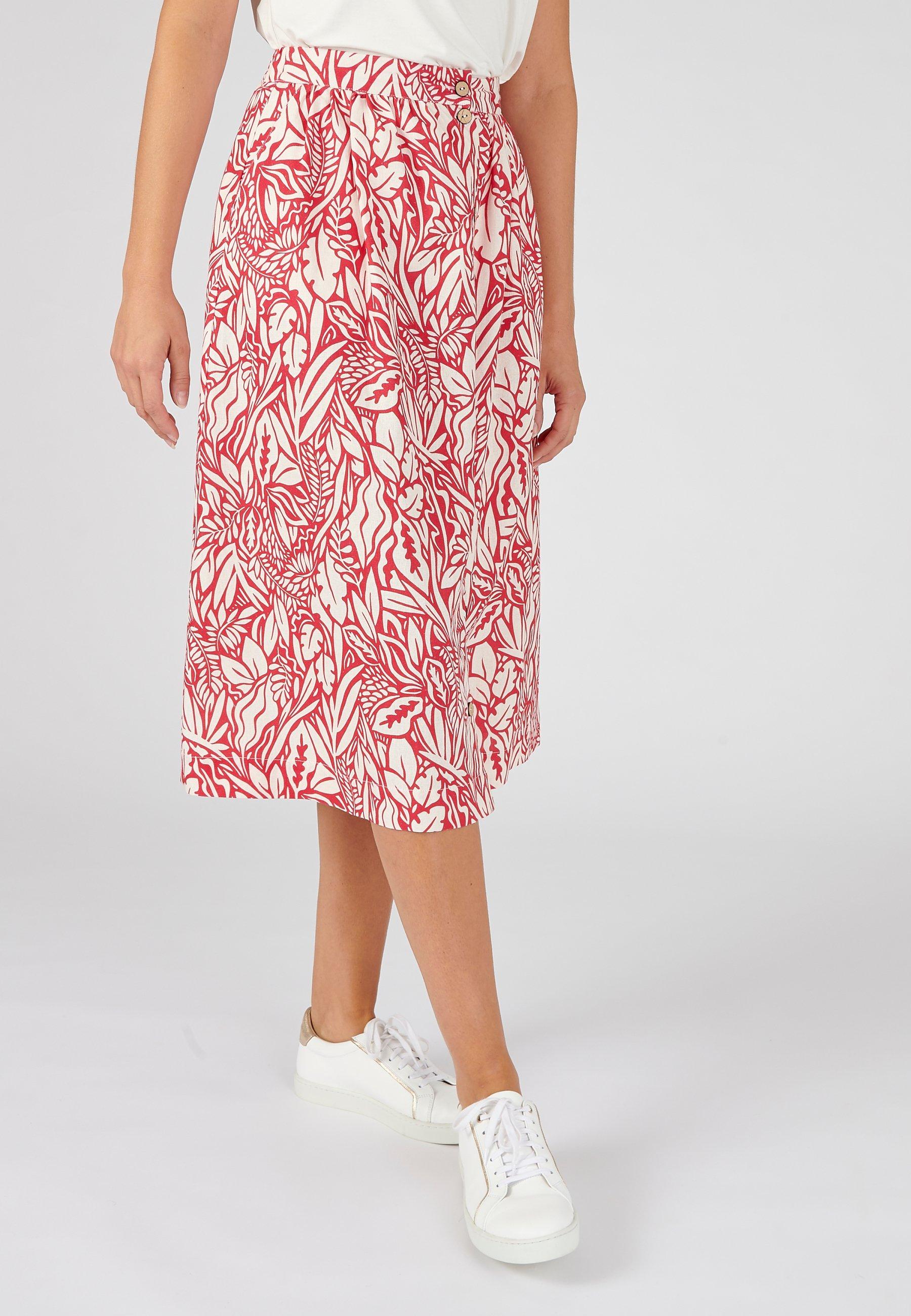 Image of Rock Aus *leinenmix. Damen Rot 42