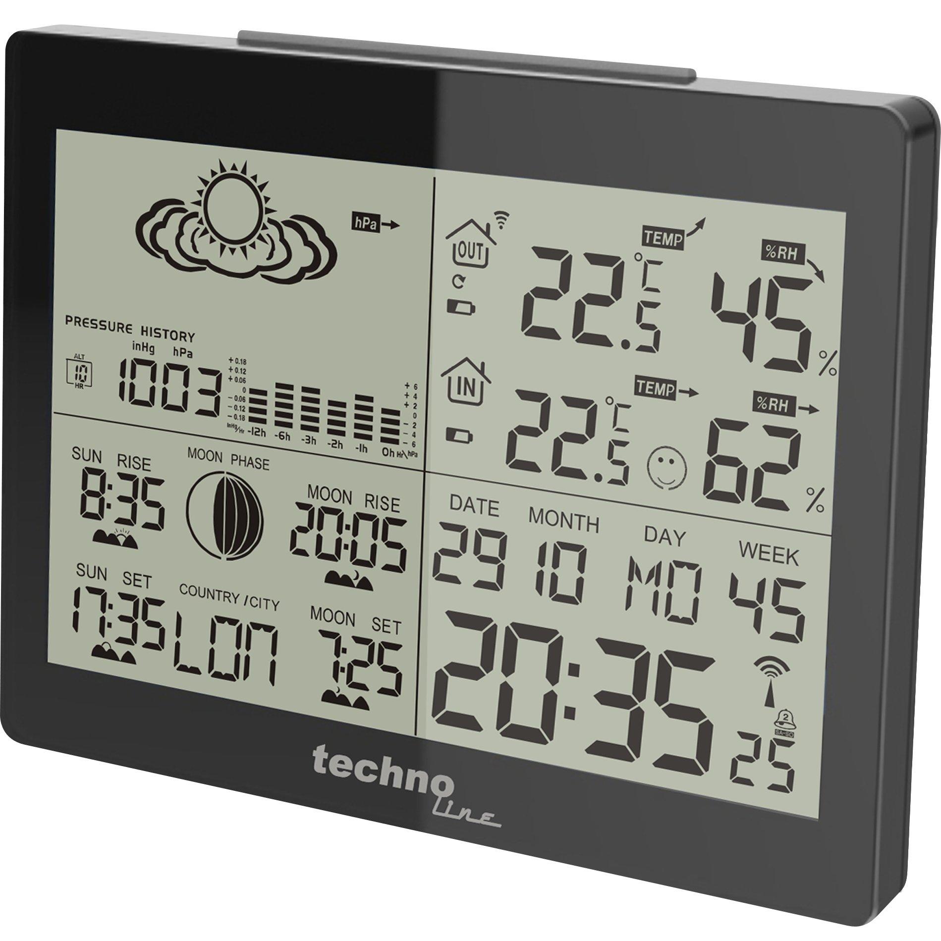 technoline Technoline DCF-77 Nero LED Batteria  