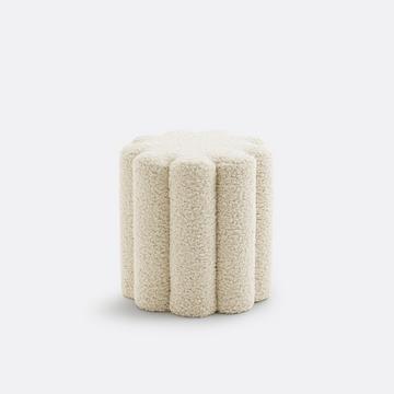 Pouf bouclette chenillée