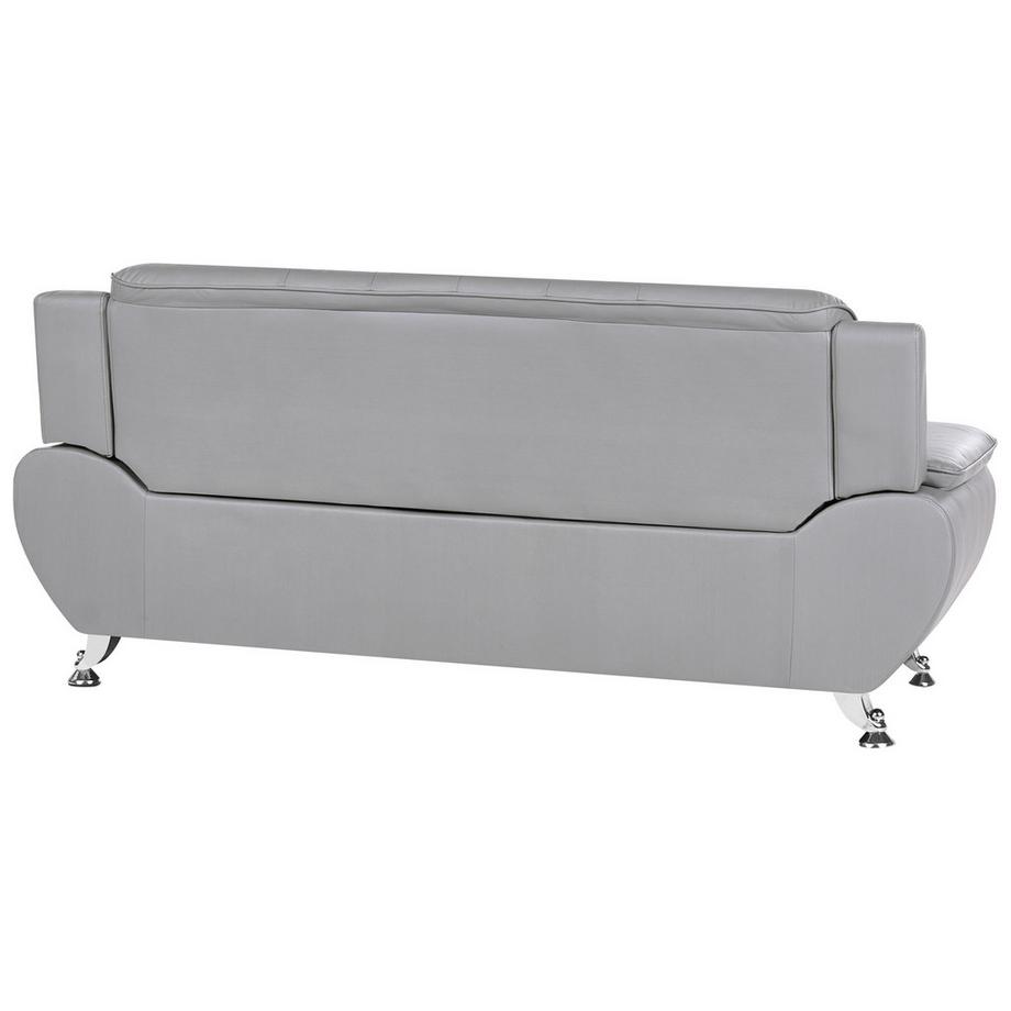 Beliani 3 Sitzer Sofa aus Veganes Ökoleder Glamourös LEIRA  