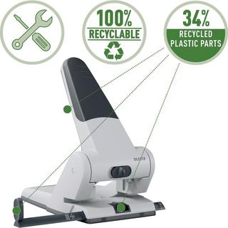 Leitz LEITZ Registraturlocher 8cm/5.5mm schwarz f. 65 Blatt  